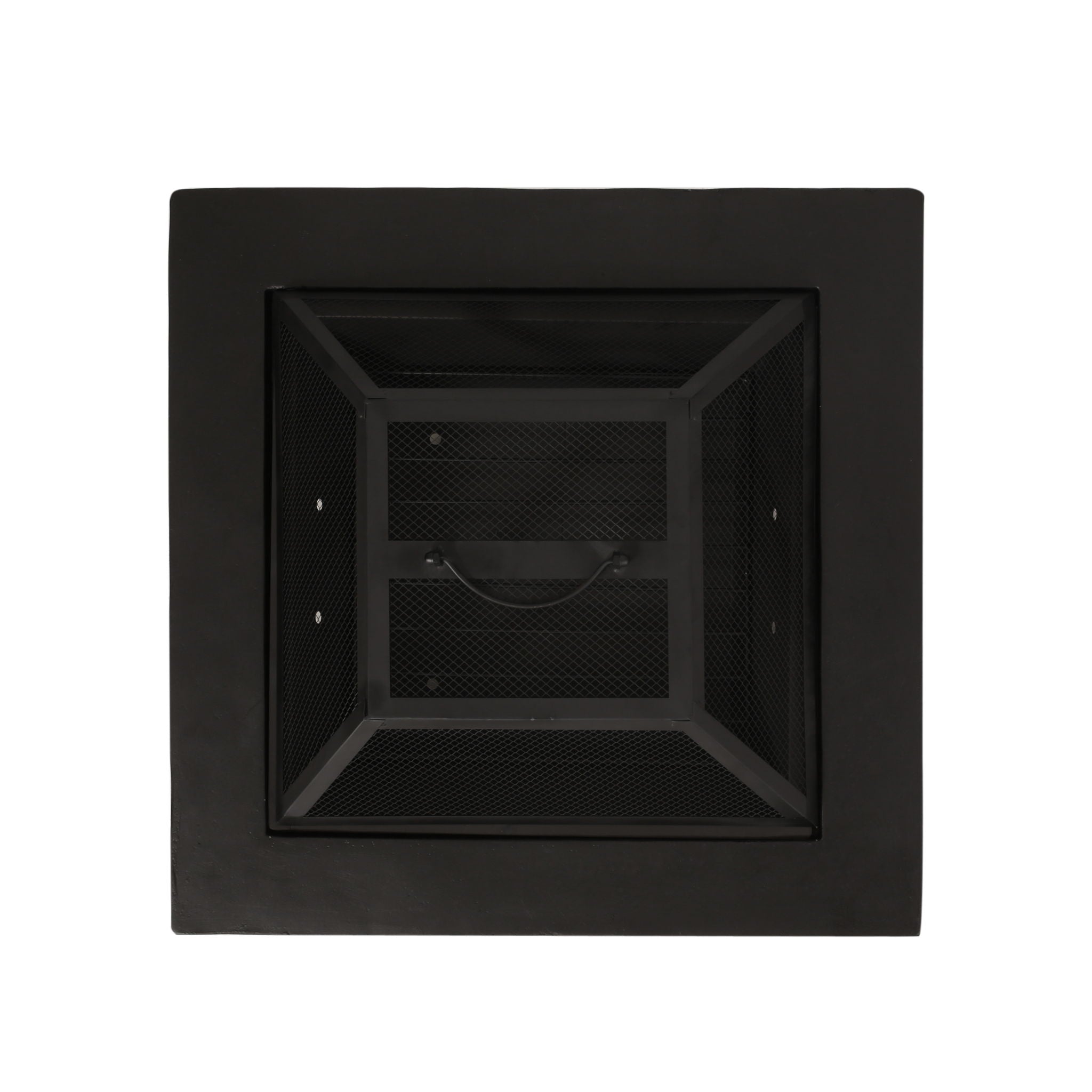 Outdoor Square MGO Wood Burning Fire Pit - Dark Gray by HouseOfZazla