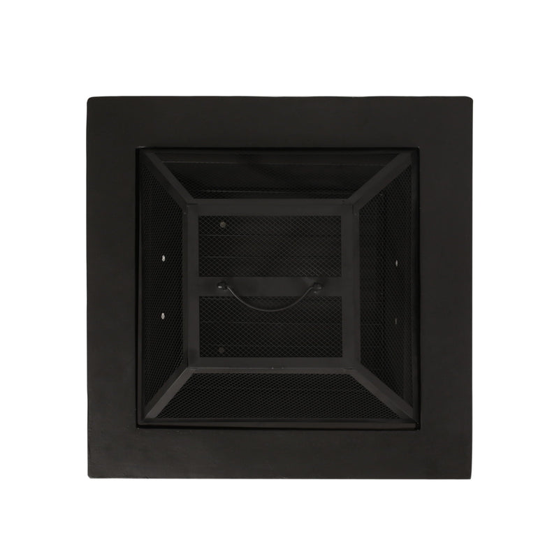 Outdoor Square MGO Wood Burning Fire Pit - Dark Gray by HouseOfZazla