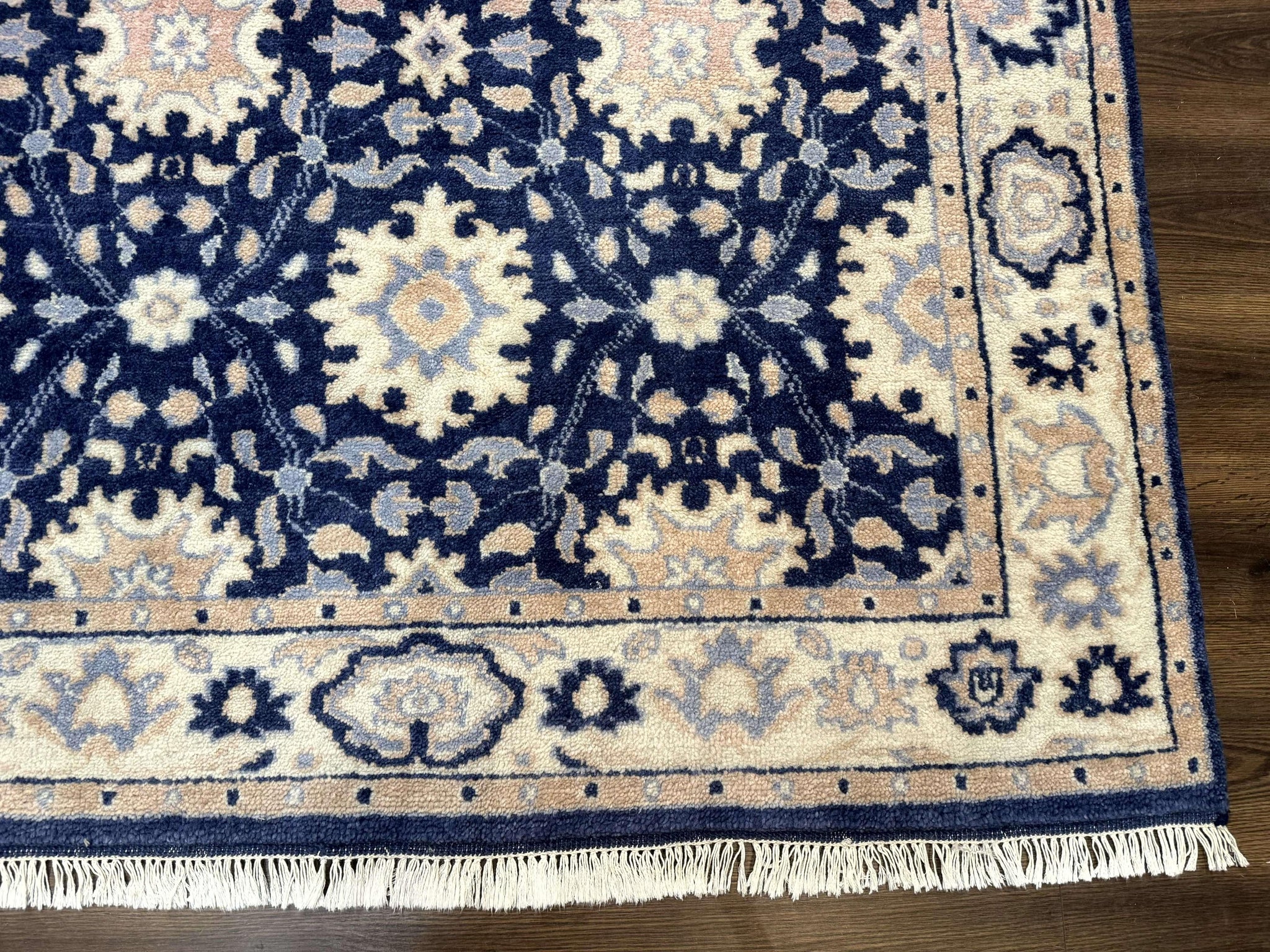 Blue and Beige Indian Rug, Indo Persian Carpet by Jewel Rugs