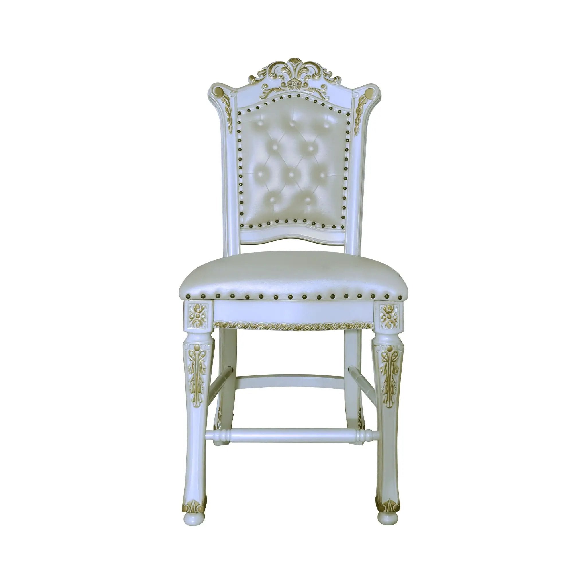 Vendome - Antique Counter Height Chair (Set of 2) - White by HouseOfZazla