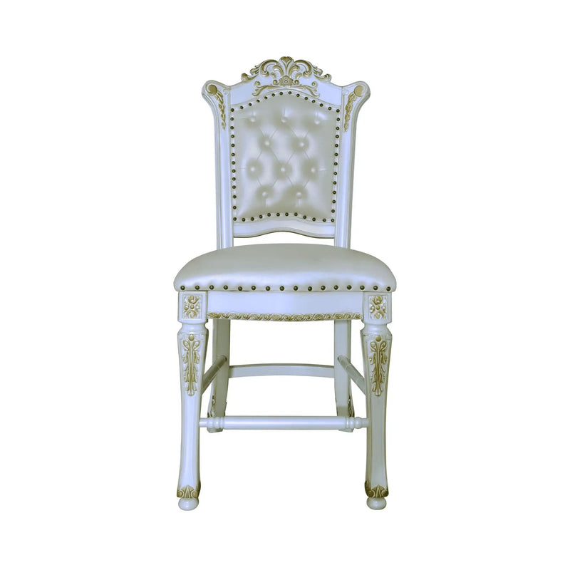 Vendome - Antique Counter Height Chair (Set of 2) - White by HouseOfZazla