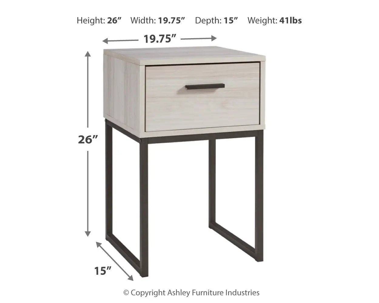 Socalle - One Drawer Night Stand by Unique Piece Furniture