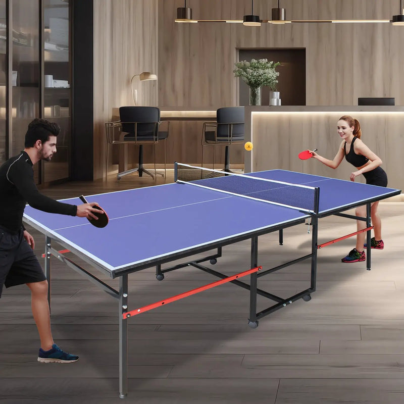 8ft Mid-Size Table Tennis Table Set by HouseOfZazla