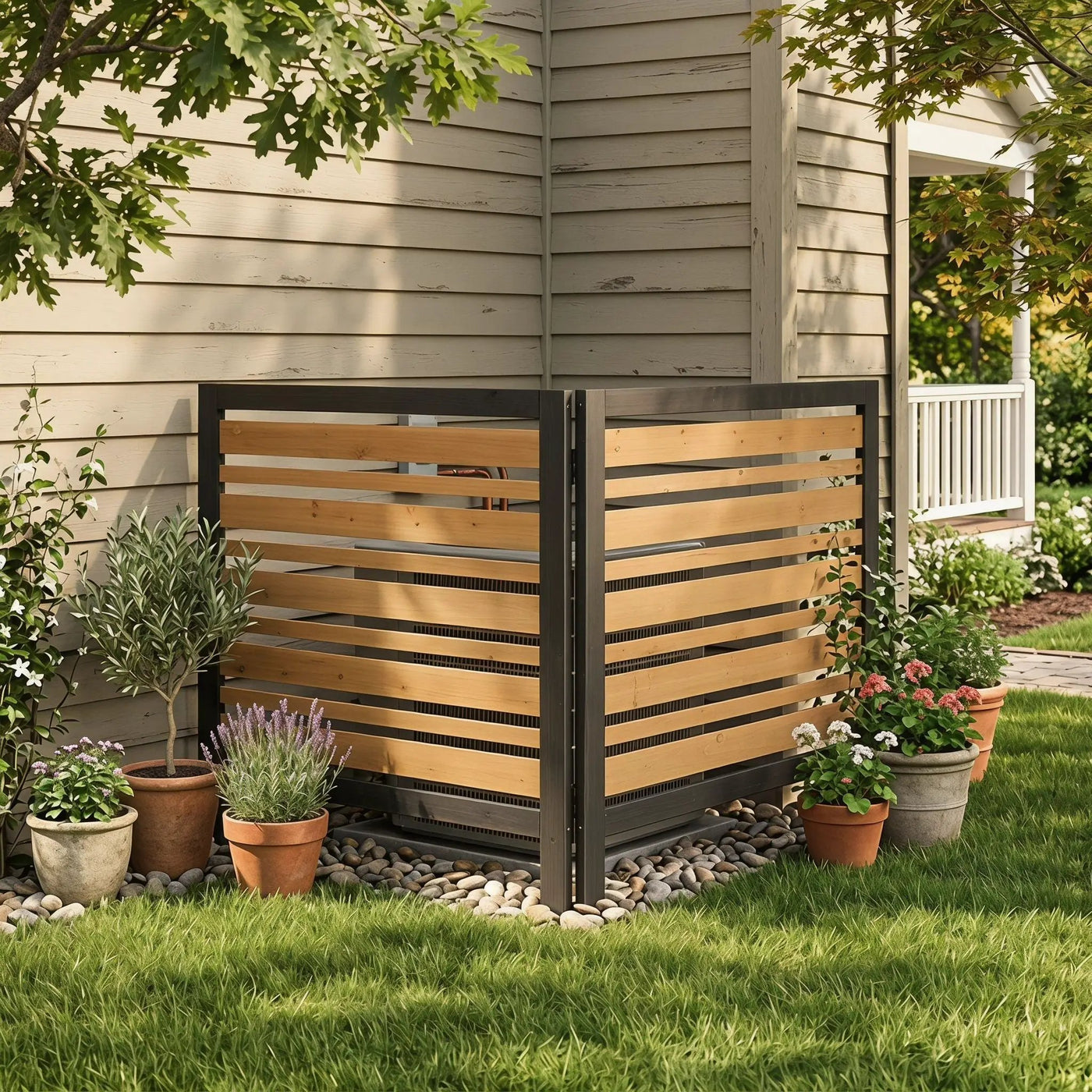 Outdoor Air Conditioner Fence Screen by HouseOfZazla