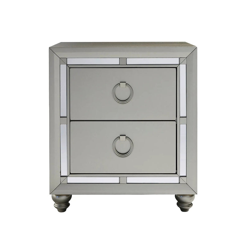 Chloe - Nightstand - Gemstone Silver by Unique Piece Furniture