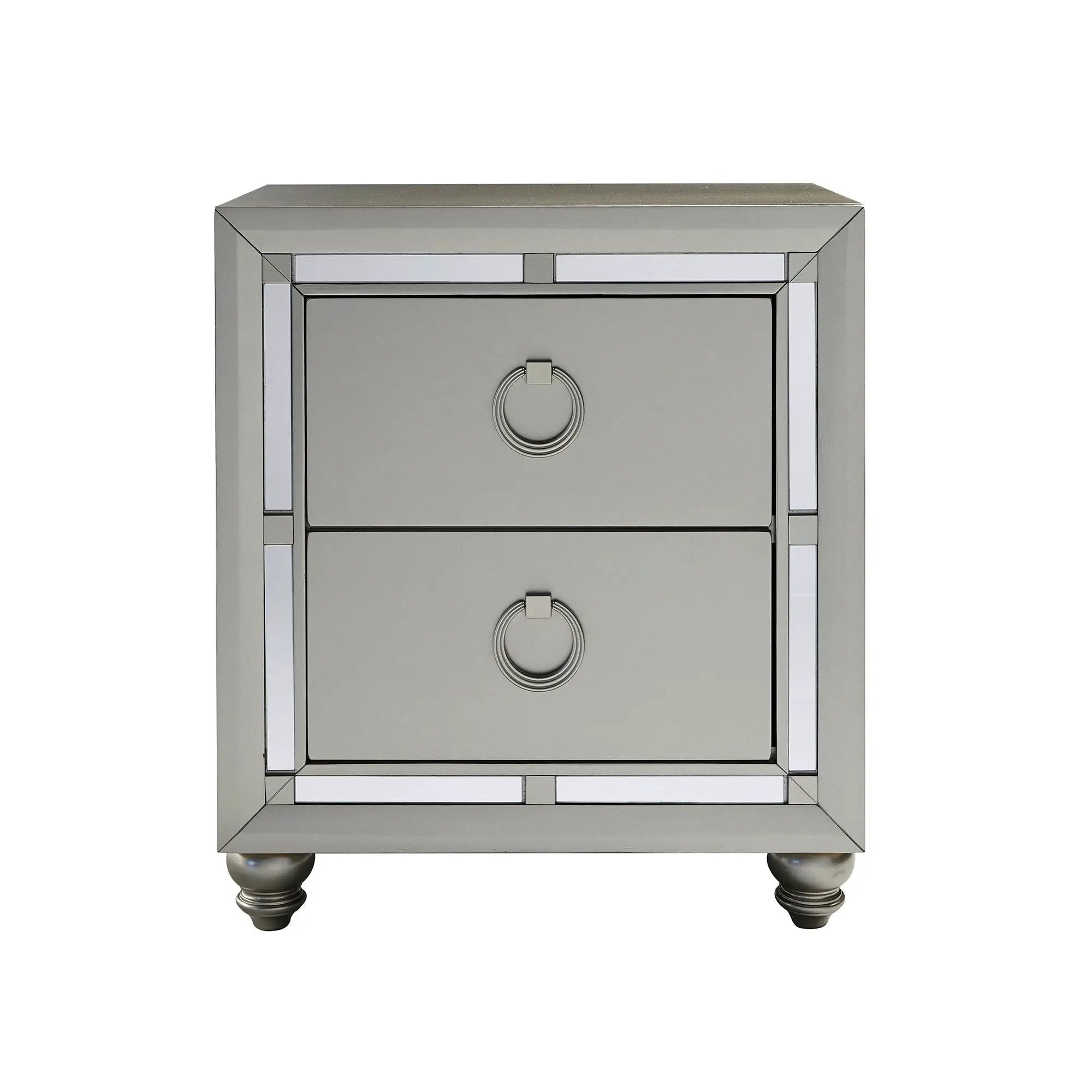 Chloe - Nightstand - Gemstone Silver by HouseOfZazla