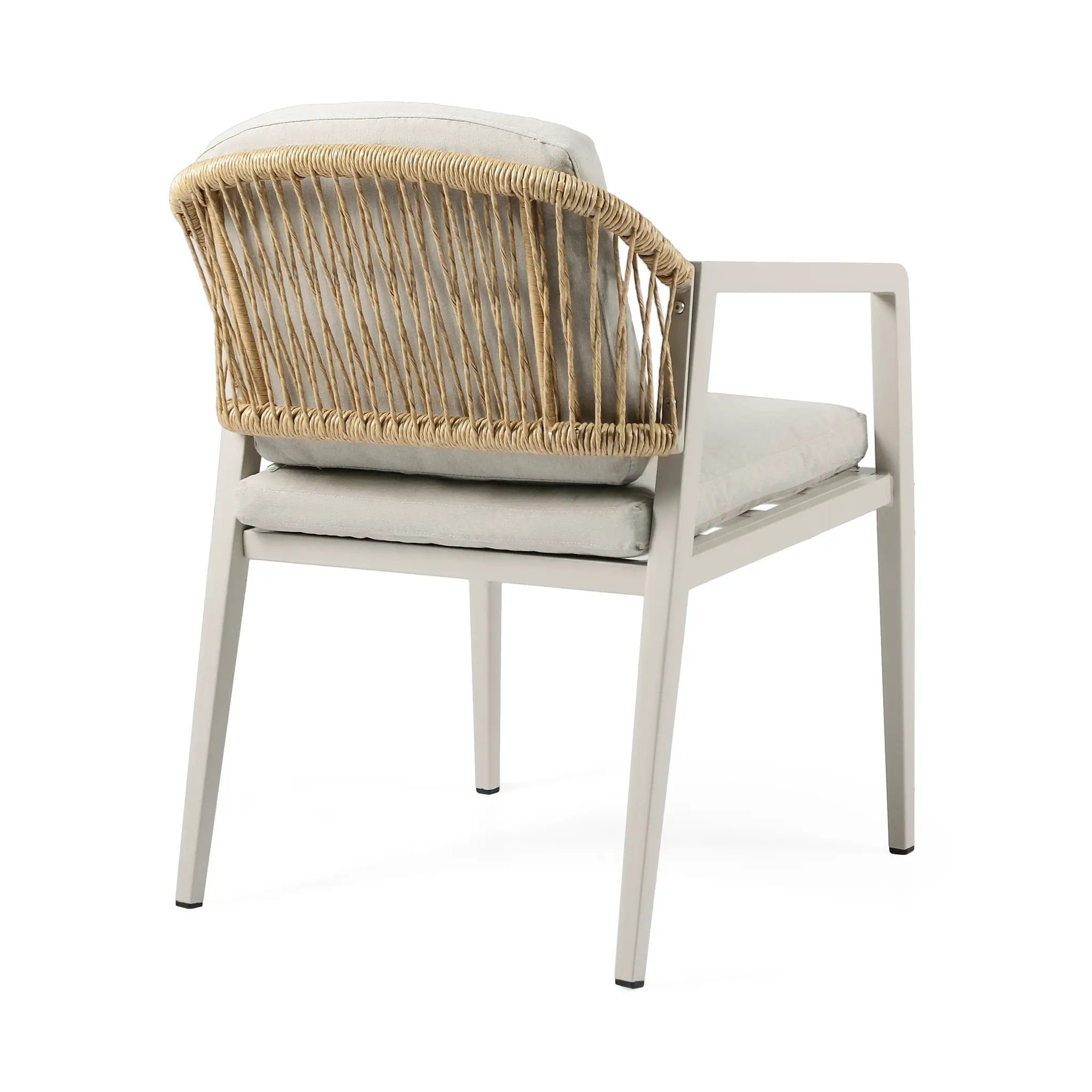 Outdoor Dining Chair Set of 2, Wicker Rattan Woven Patio Chairs by HouseOfZazla