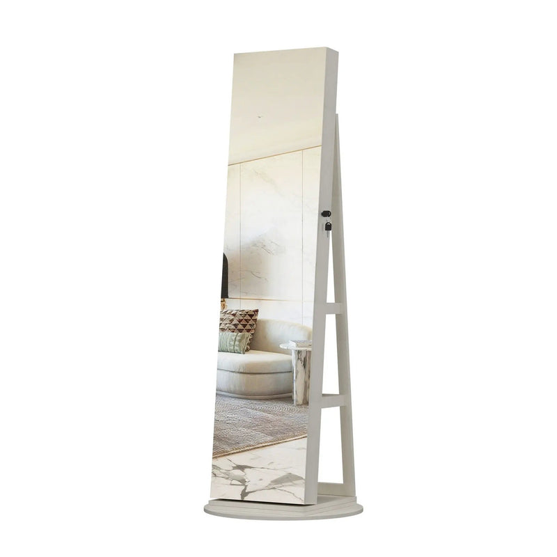 Swivel Jewelry Cabinet With Full Length Mirror by HouseOfZazla