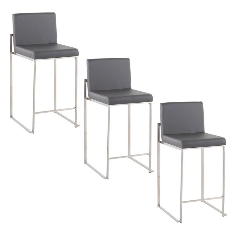 Fuji - Contemporary High Back Counter Stool, Functional Design by HouseOfZazla