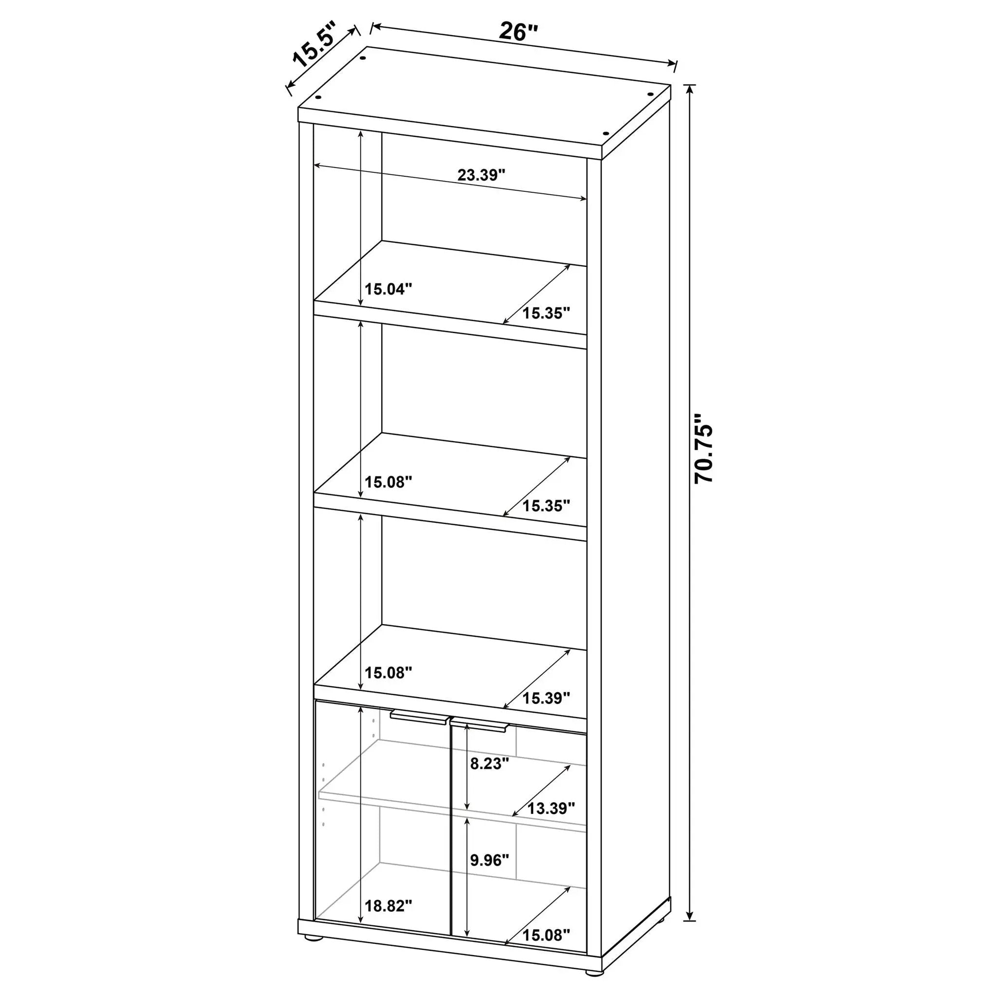 Noriega - 3 Piece TV Entertainment Center, Open & Concealed Storage - Wood by HouseOfZazla