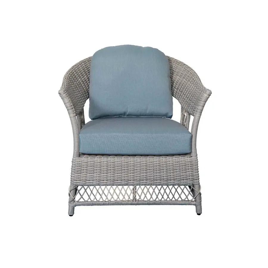 2 Shell Aluminum & Rattan Stationary Chair by Outdoor-USA®