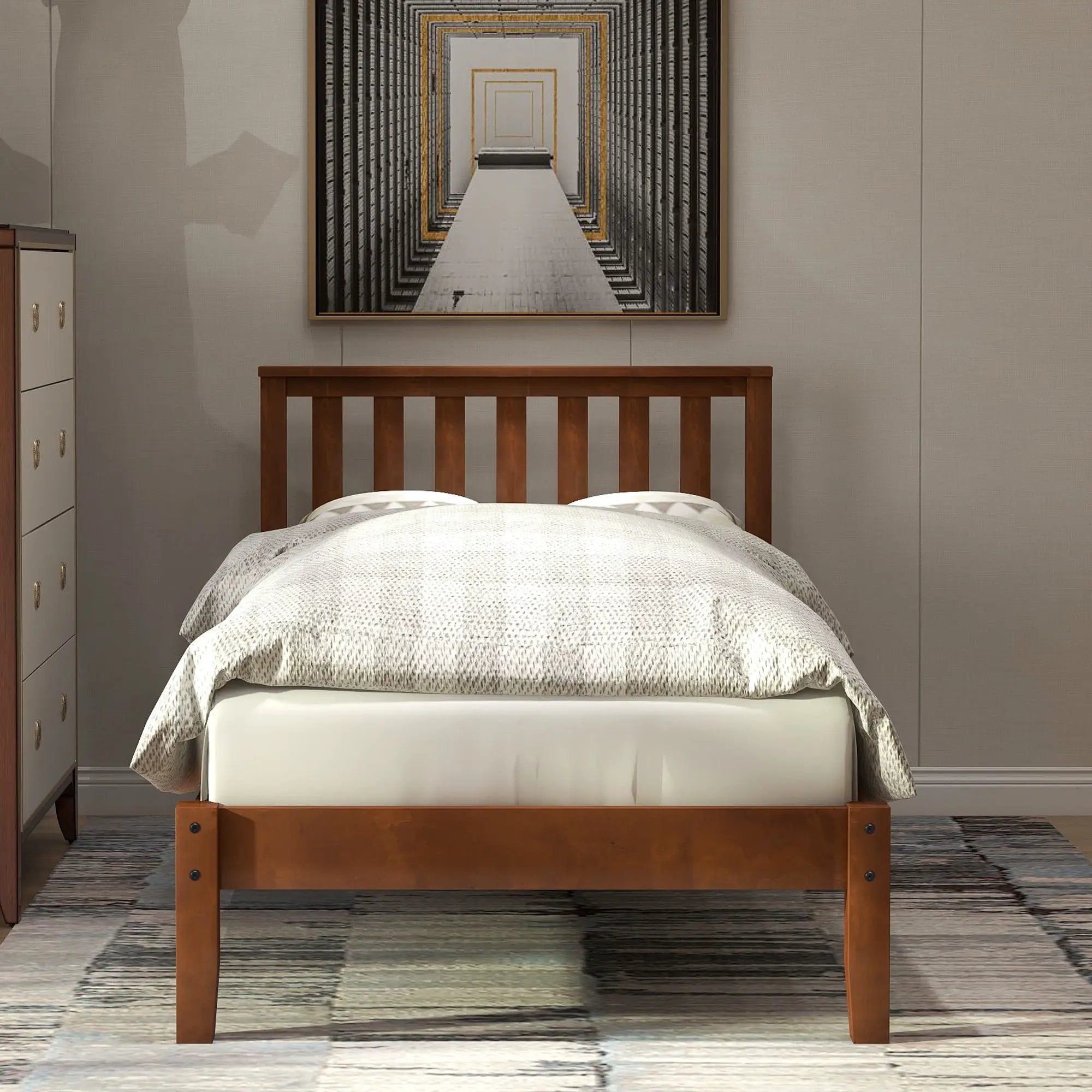 Platform Bed With Headboard, Footboard, Slat Support by HouseOfZazla