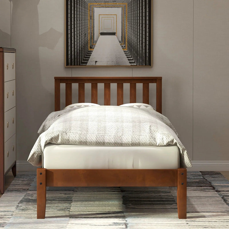 Platform Bed With Headboard, Footboard, Slat Support by HouseOfZazla