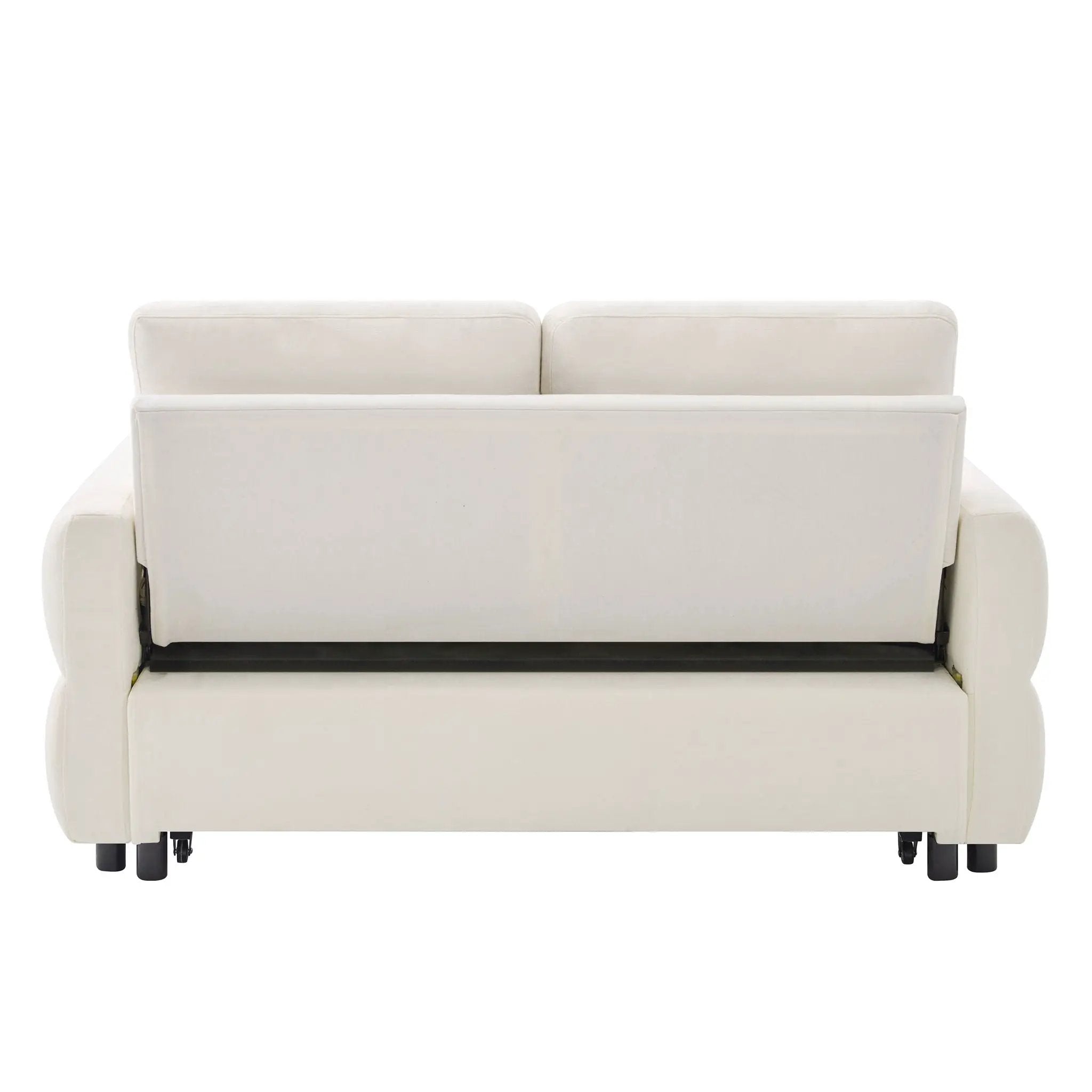 Convertible Sofa Bed Loveseat With Adjustable Backrest And USB Ports by HouseOfZazla