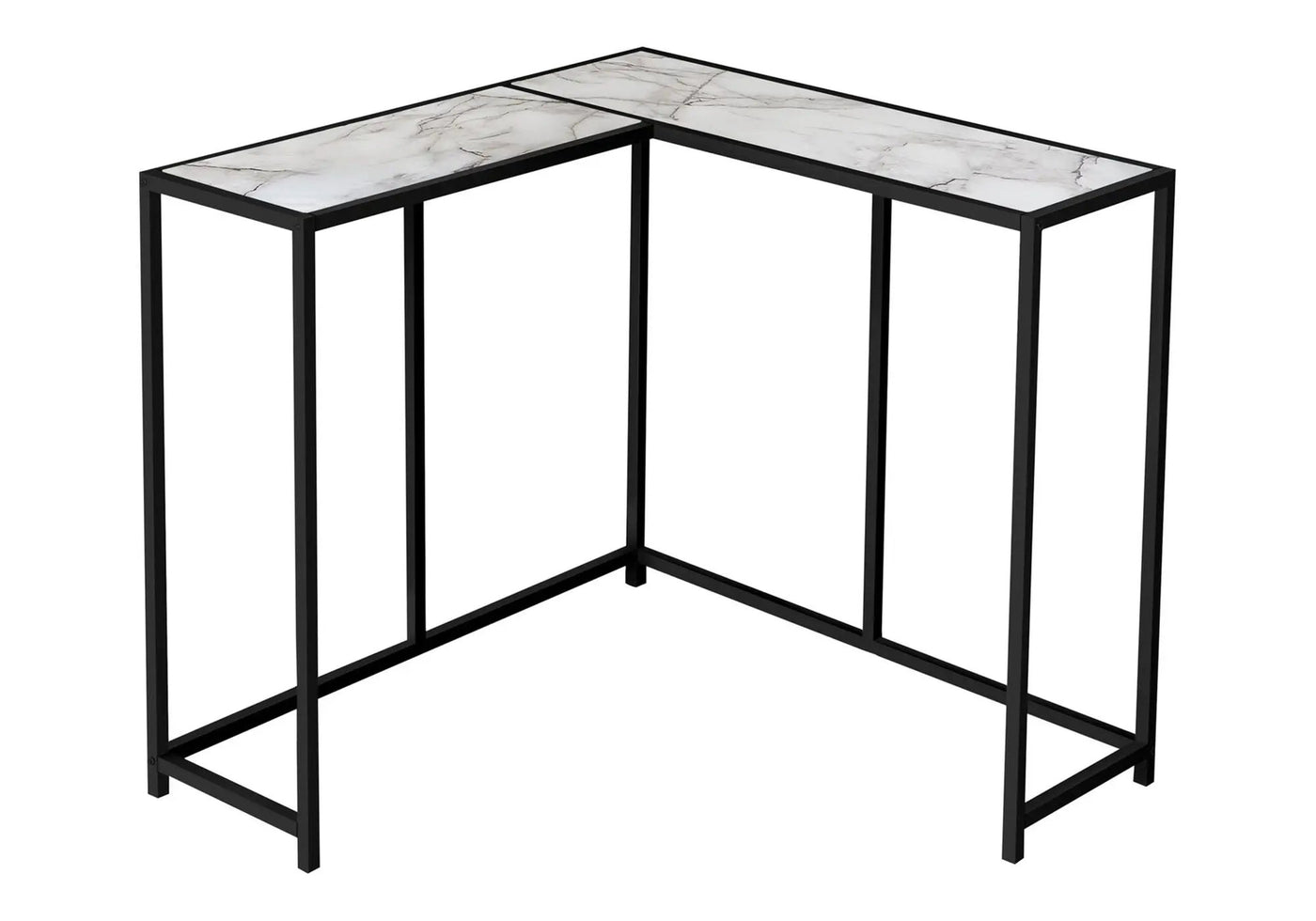 Corner Accent Console Table For Entryway, Unique L-Shaped Design by HouseOfZazla
