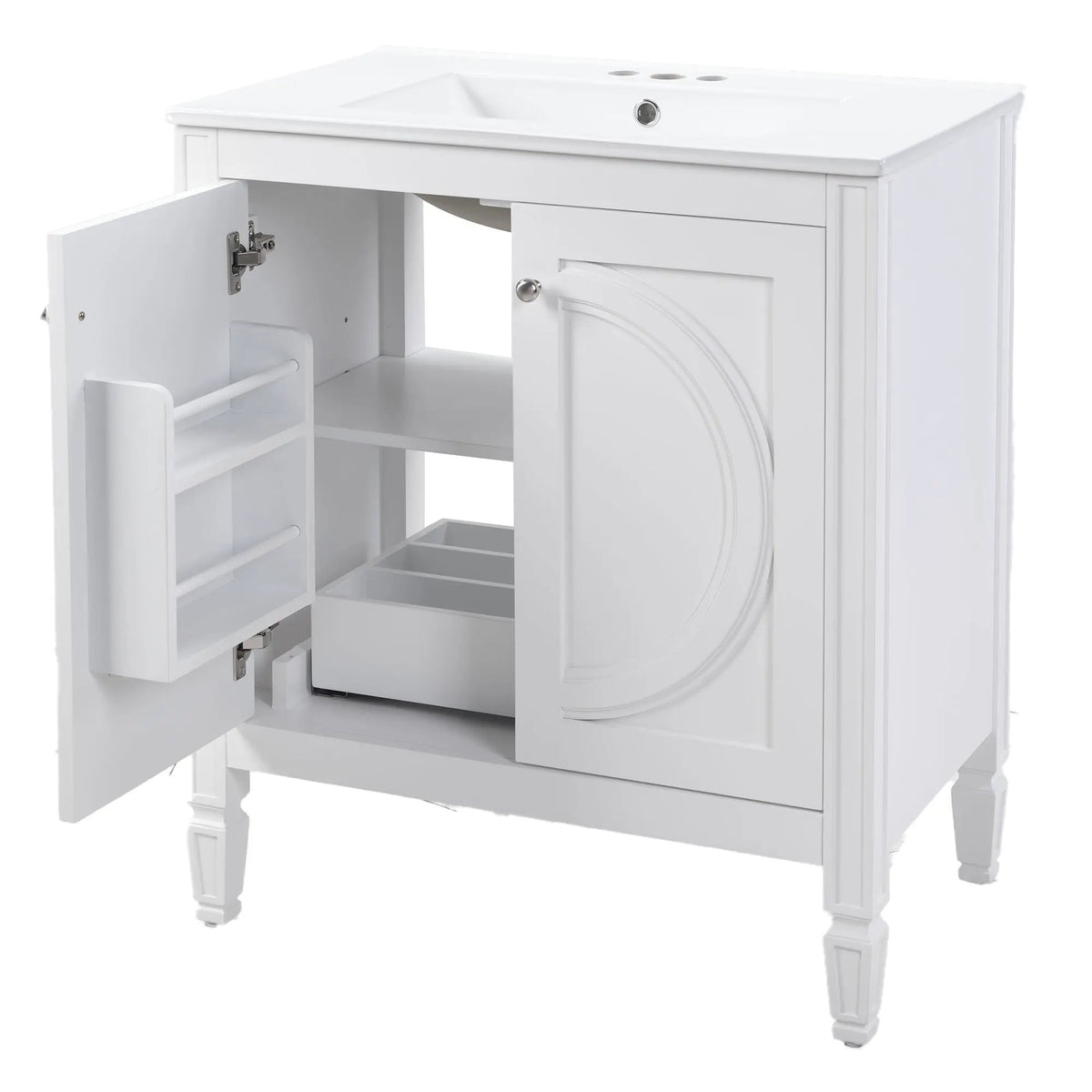 30" No Assembly Needed Vintage Bathroom Vanity by HouseOfZazla