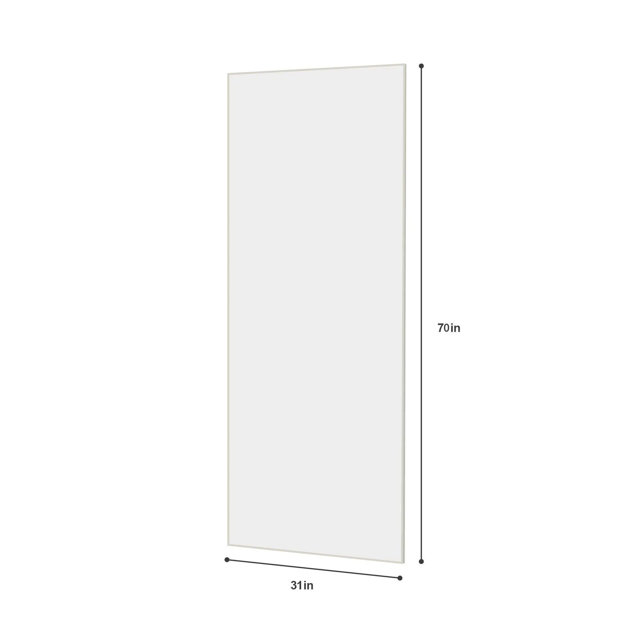 Modern Full Length Mirror With High Definition Shatter Proof Glass And Aluminum Alloy Frame by HouseOfZazla