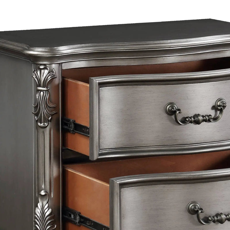 Ariadne - Nightstand - Antique Silver by Unique Piece Furniture