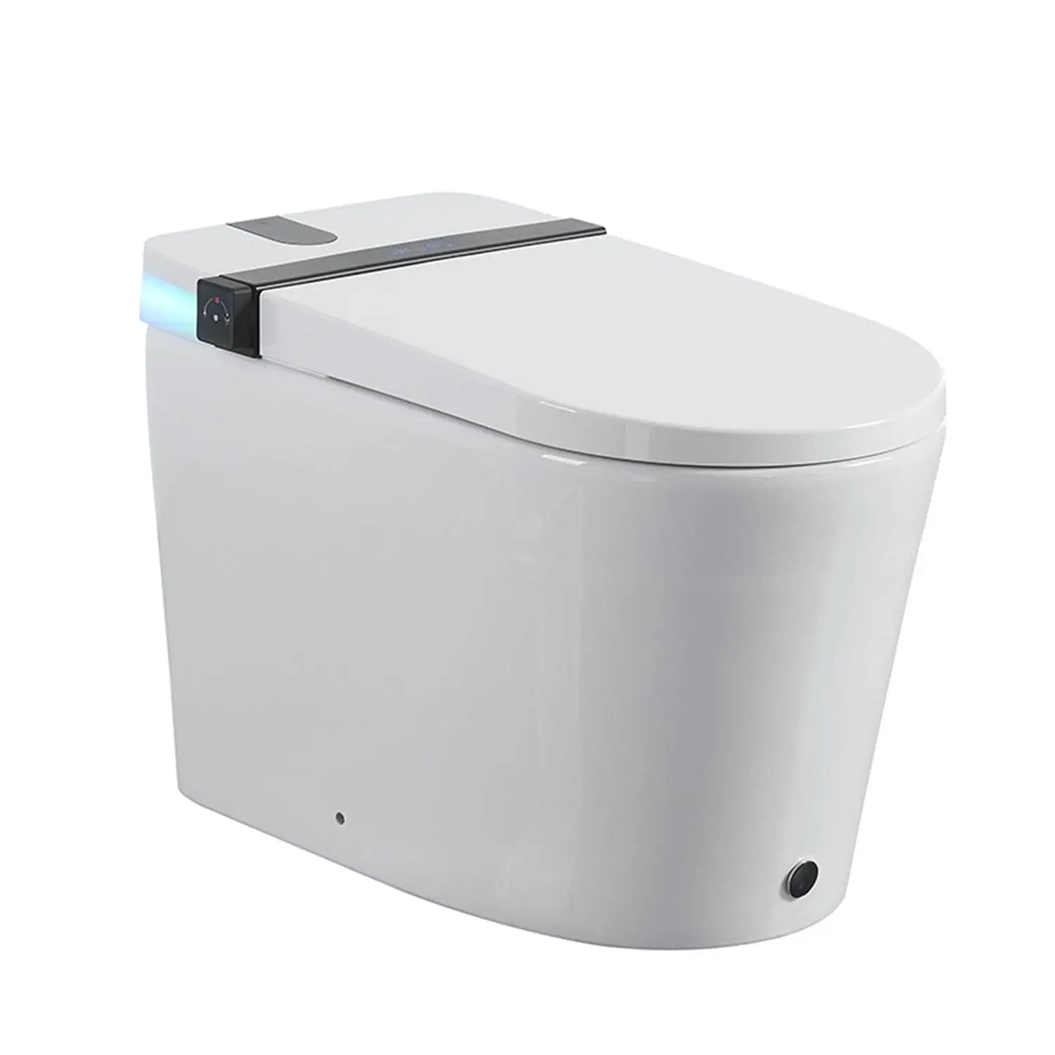 Smart Toilet With Bidet Seat Built In, Auto Open / Close Seat, Foot Sensor, LED Display - White by HouseOfZazla