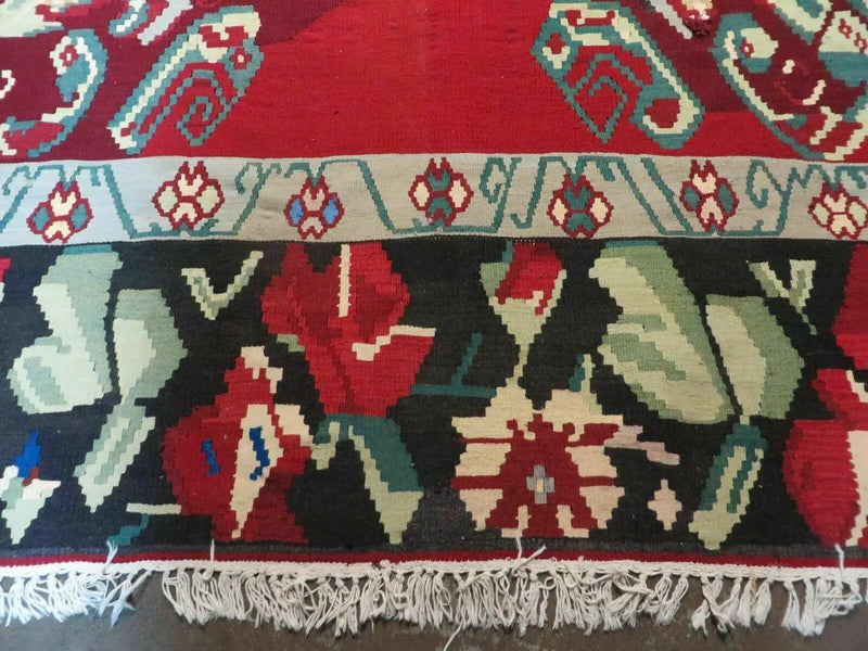 8' X 11' Karabagh Kilim Handmade Flat Weave Wool Rug Vegi Organic Dyes Nice by Jewel Rugs