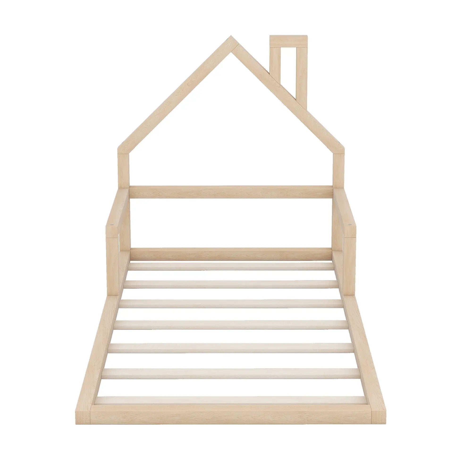 Floor Bed With House Shaped Headboard by Unique Piece Furniture