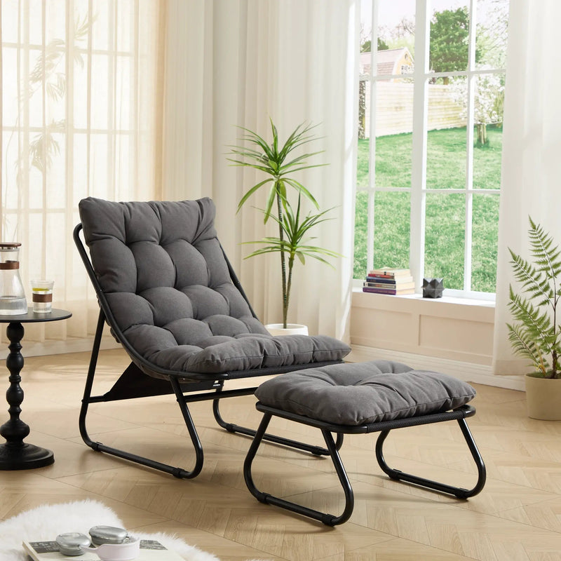 Patio Outdoor Lounge Chair with Ottoman by HouseOfZazla