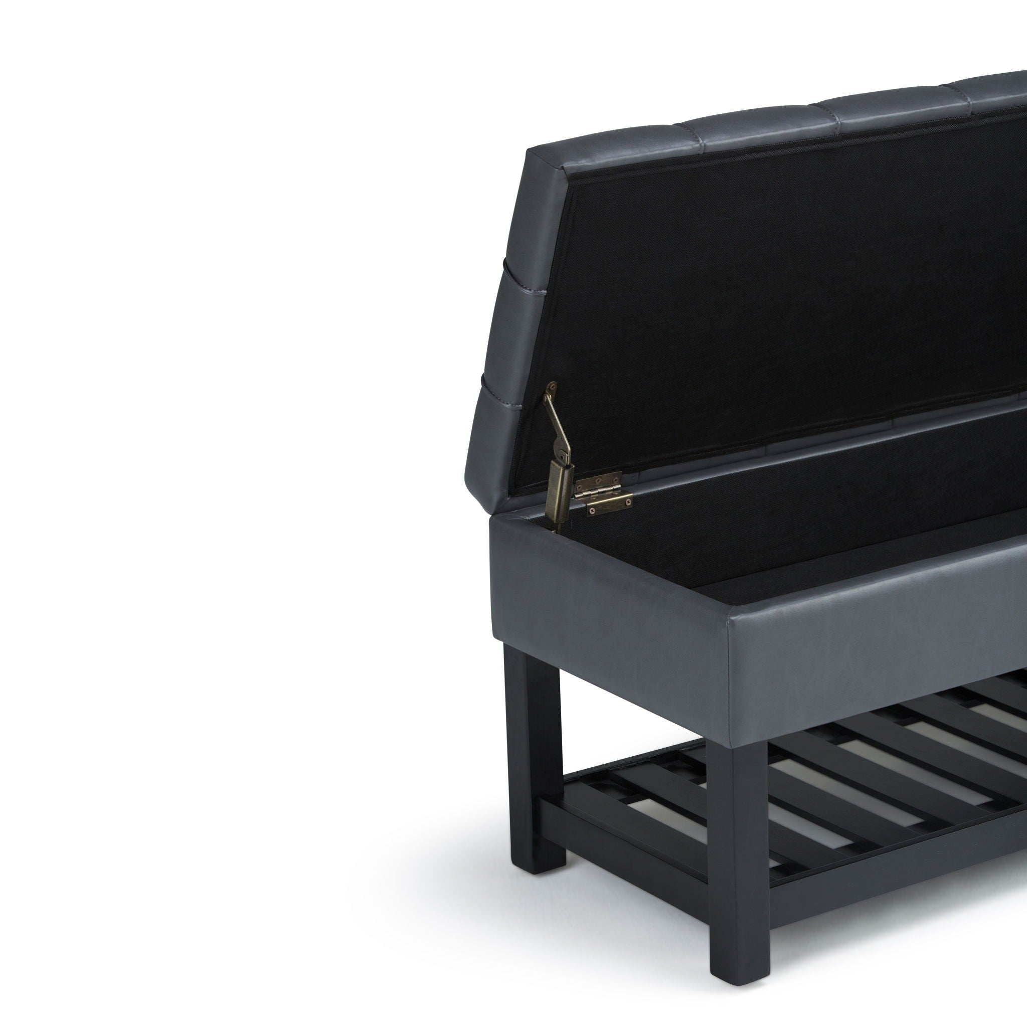 Saxon - Upholstered Transitional Storage Ottoman Bench by HouseOfZazla