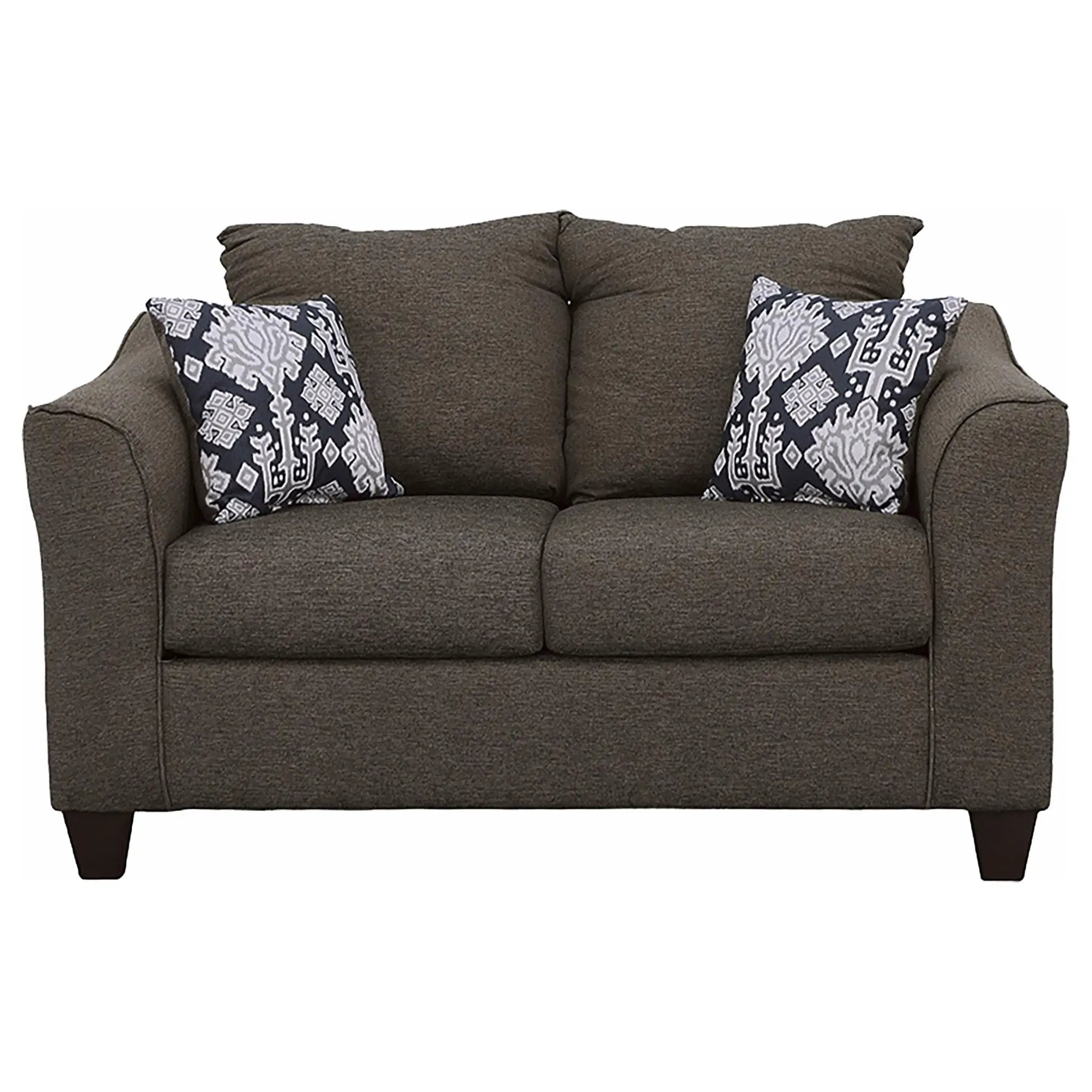 Salizar Upholstered Flared Arm Loveseat Charcoal Grey by Unique Piece Furniture