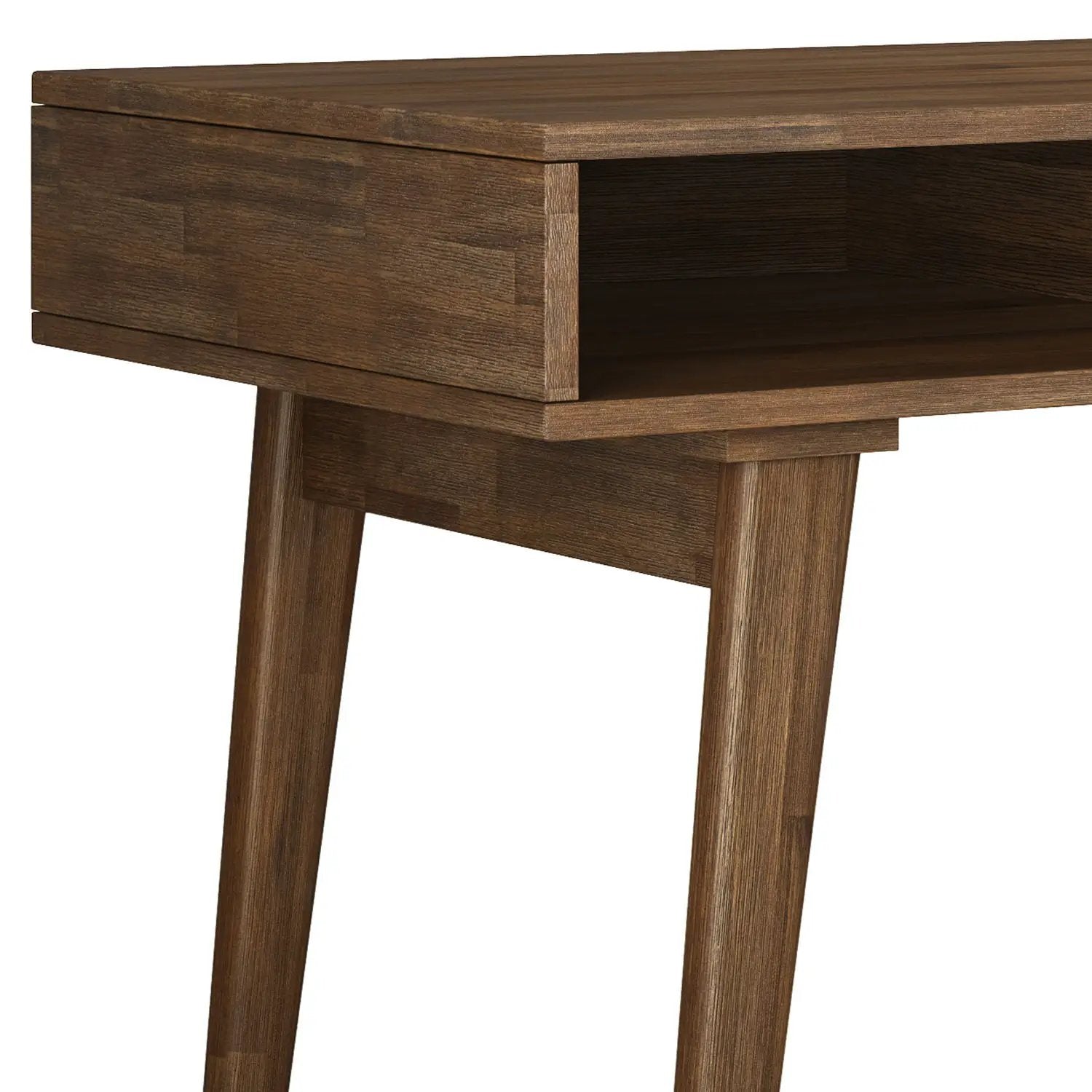 Clarkson - Desk With Side Drawers - Rustic Natural Aged Brown by HouseOfZazla