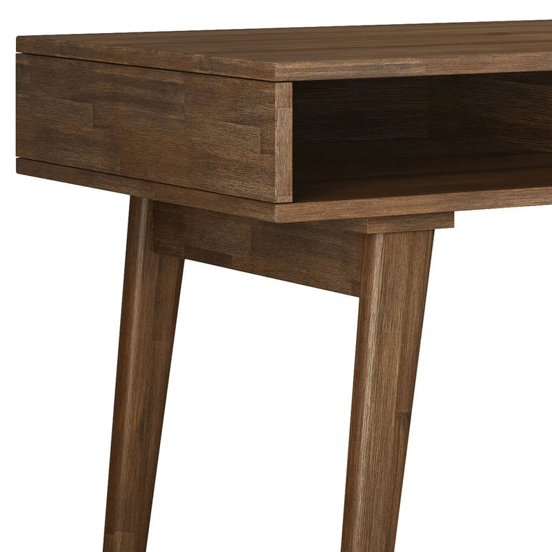 Clarkson - Desk With Side Drawers - Rustic Natural Aged Brown by HouseOfZazla