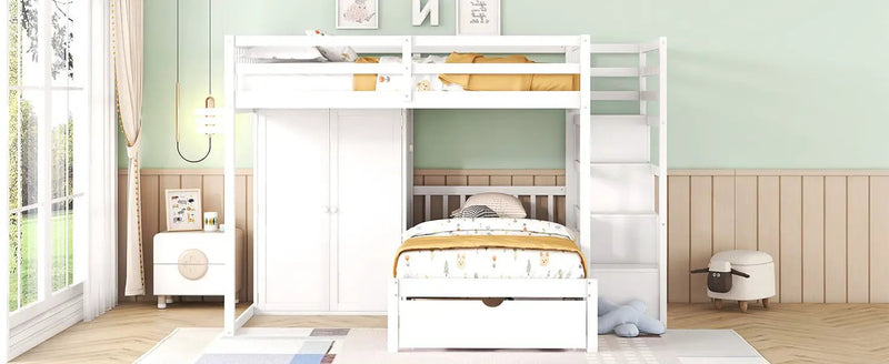 Bunk Bed With Wardrobe, Drawers by HouseOfZazla