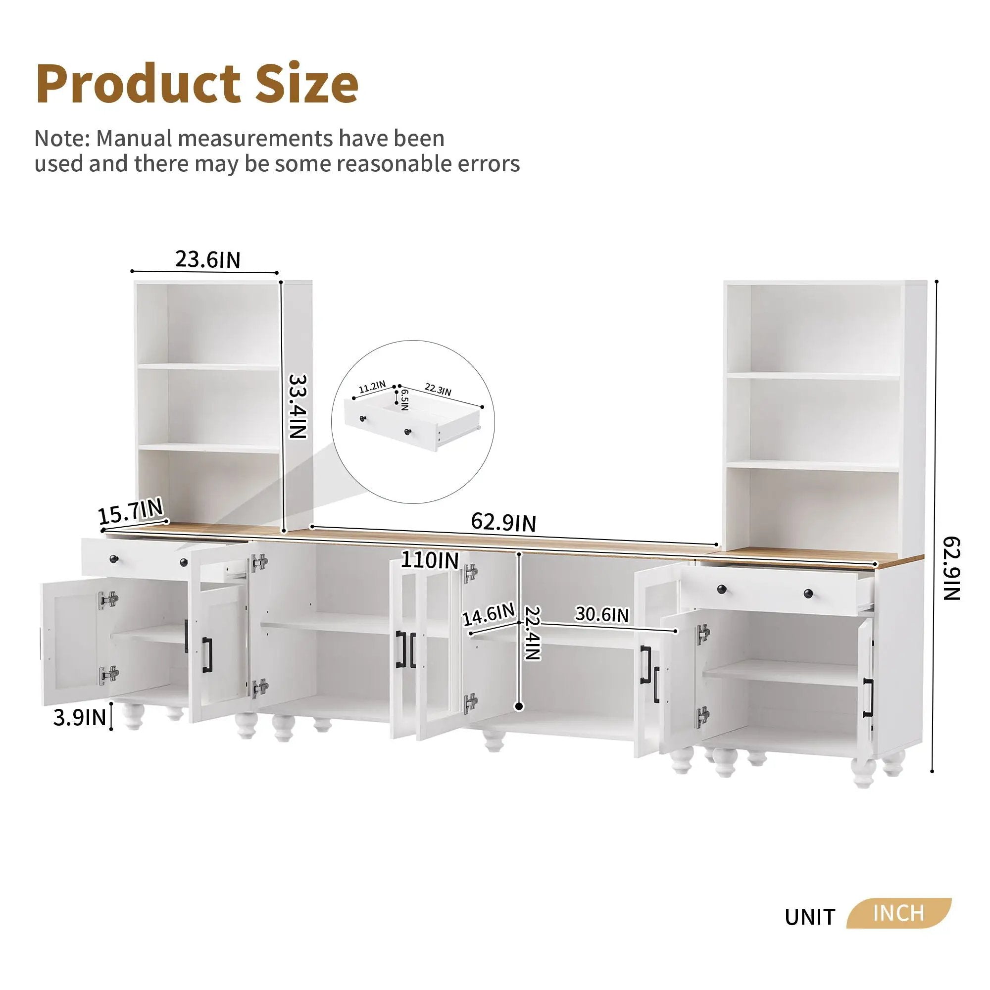 Farmhouse TV Stand With Solid Wood Gourd Shaped Legs For TVs Up To 70" by Unique Piece Furniture