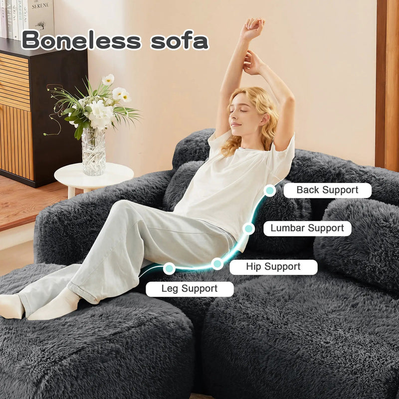 U-Shaped Boneless Sofa by HouseOfZazla