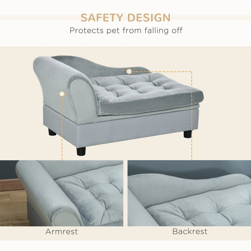 PawHut Luxury Fancy Dog Bed for Small Dogs with Hidden Storage by HouseOfZazla