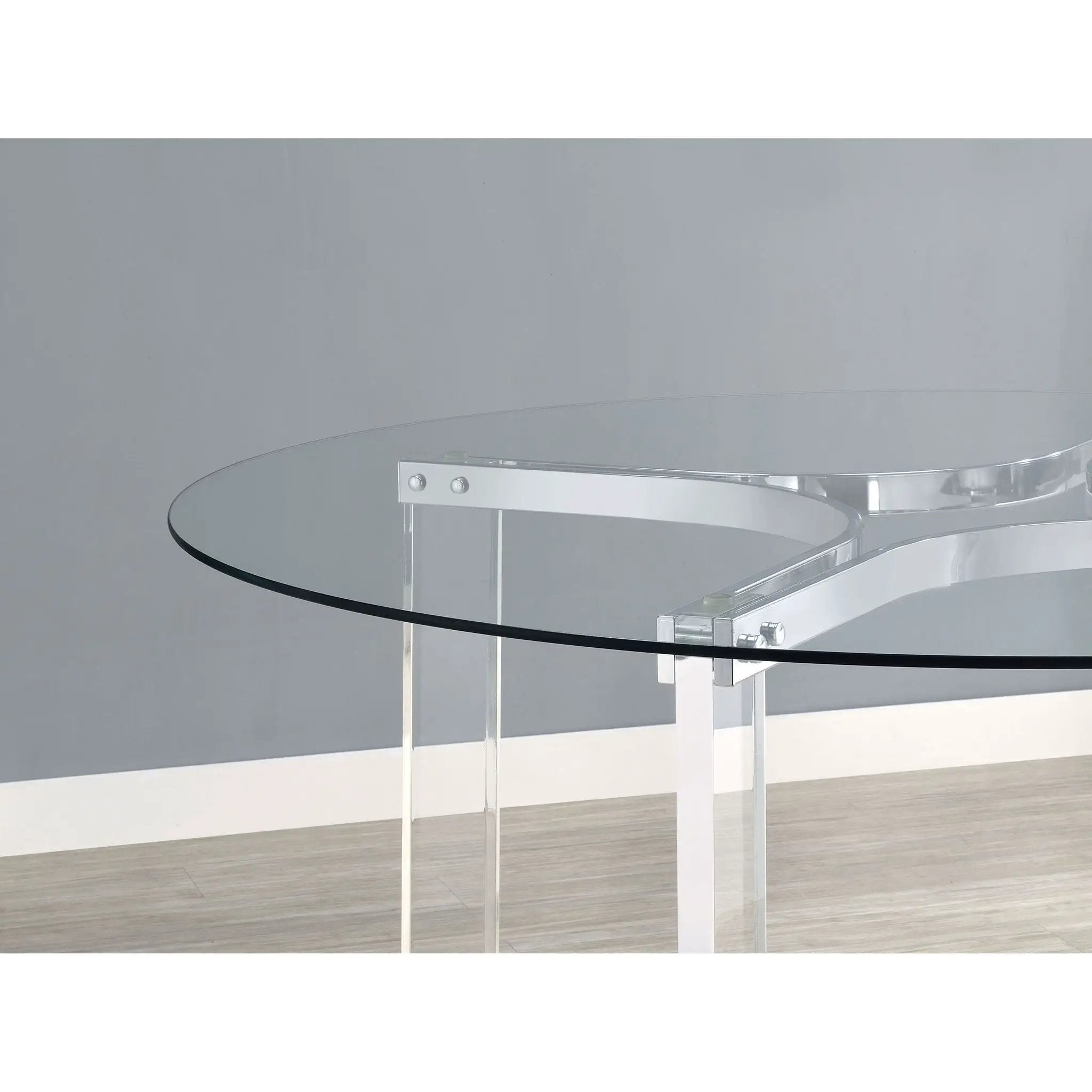 Uptown - 5 Piece Round Dining Set - Chrome