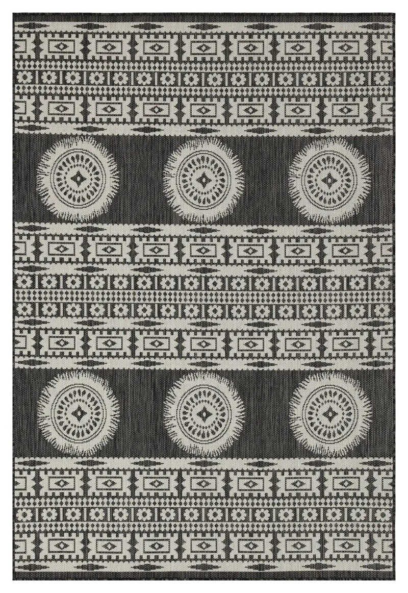 Sunshine - 5'3" X 7'3" Indoor, Outdoor Area Rug Polypropylene - Anthracite by HouseOfZazla