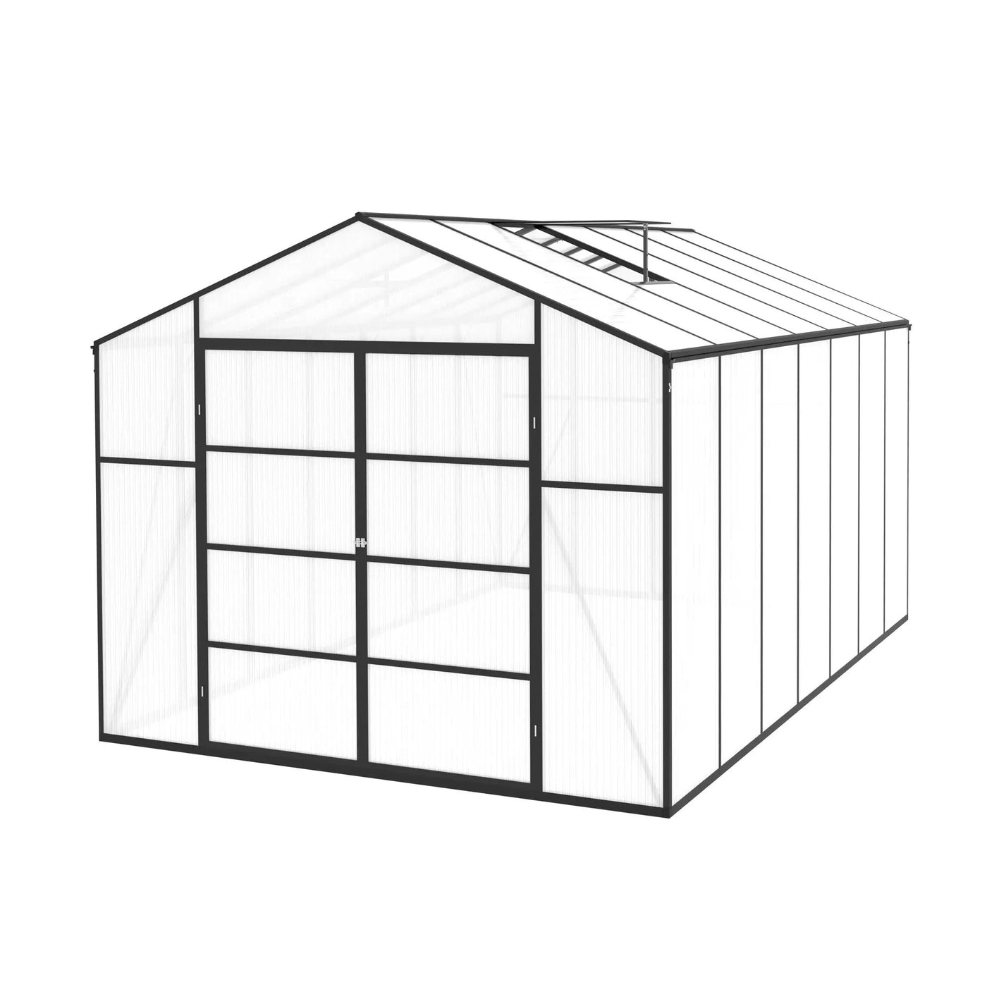 Gain Height Windproof Aluminum Greenhouse with Raised Base by HouseOfZazla