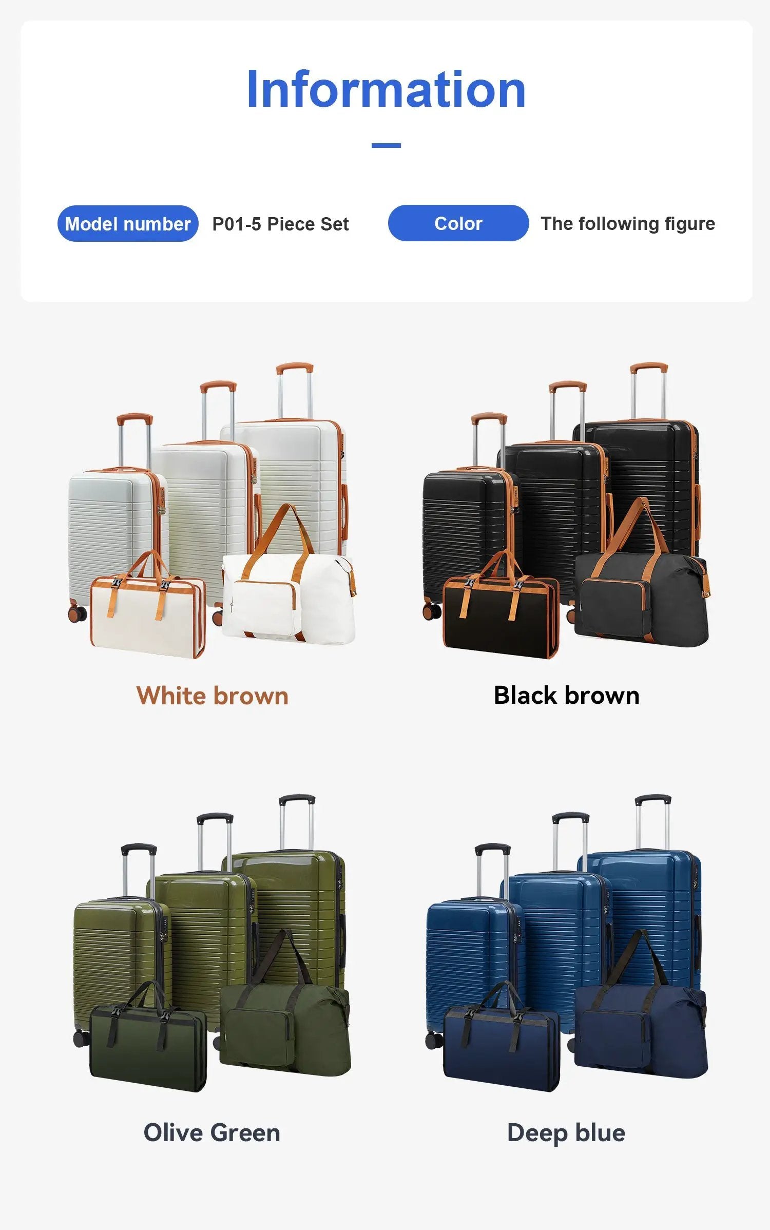 5-Piece Hardside Luggage Set by HouseOfZazla