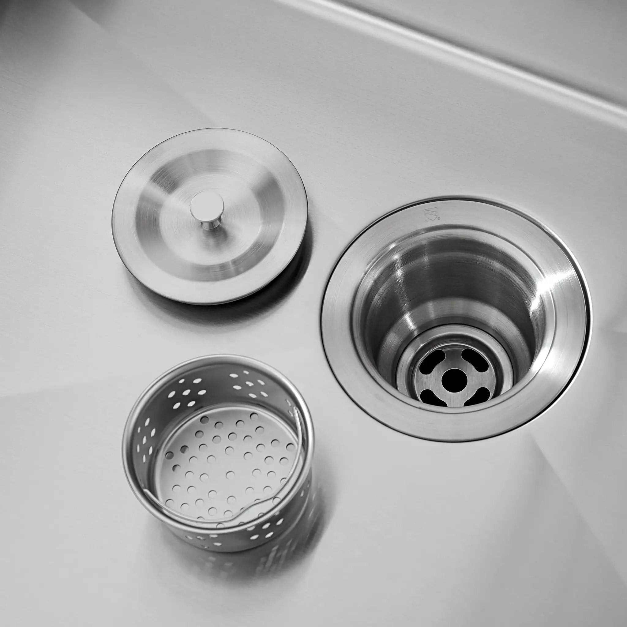 Stainless Steel Kitchen Sink, 33"x22" Single Bowl, Overmount Handmade Sink in Brushed by HouseOfZazla