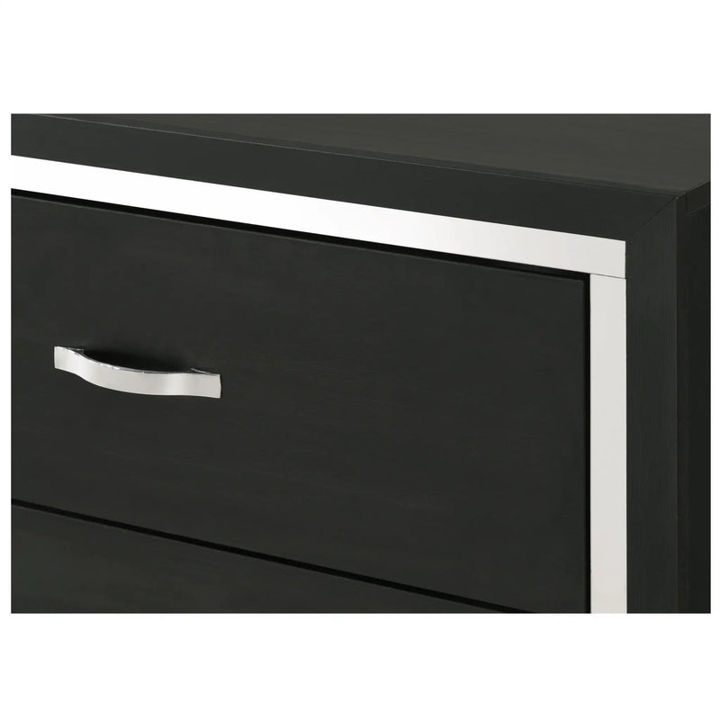 6 Drawer Dresser With Handles Bedroom Furniture - Black by Unique Piece Furniture