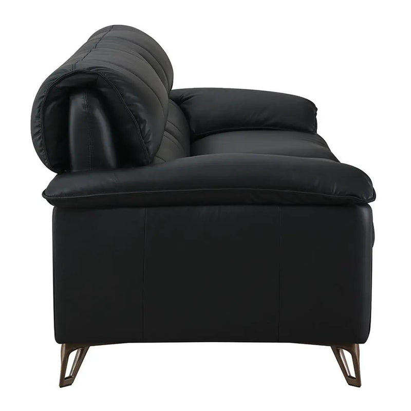 Eilene - Sofa - Black Top Grain Leather by Unique Piece Furniture
