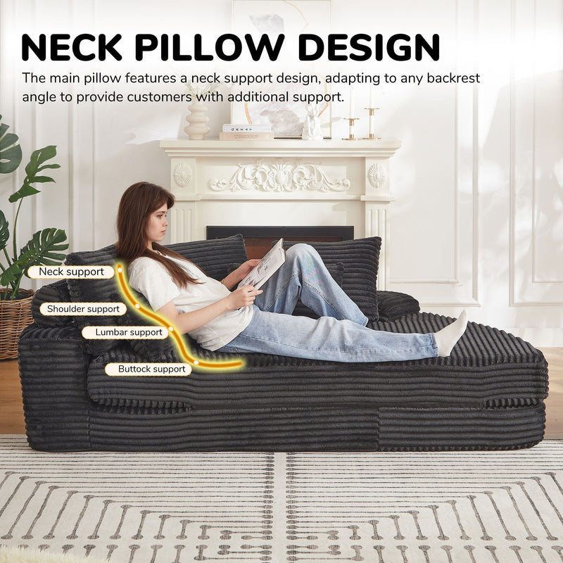 Semi Circular 2 In 1 Sofa Bed With Neck Pillow by HouseOfZazla