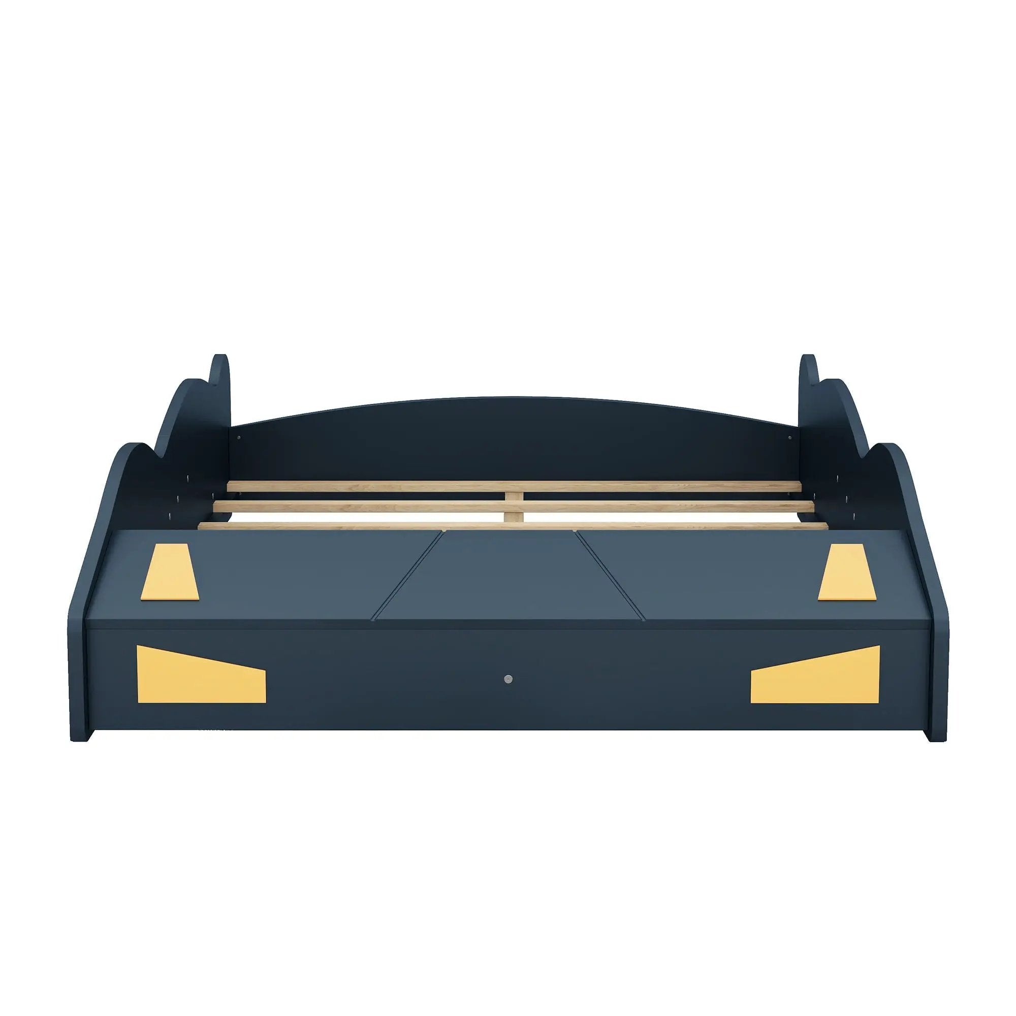 Race Car Shaped Platform Bed With Wheels And Storage by HouseOfZazla