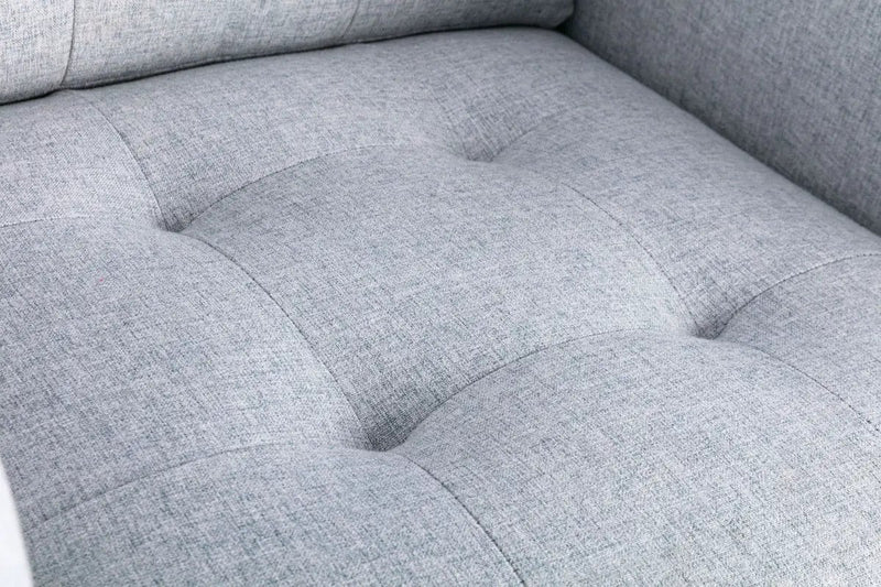 Victoria - Fabric Loveseat With Metal Legs, Side Pockets, And Pillows by HouseOfZazla
