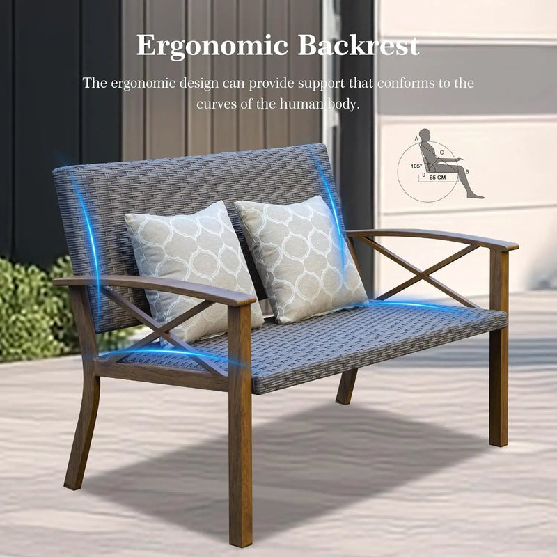 Aluminum Patio Furniture Set, 4-Piece Modern Conversation Set by HouseOfZazla