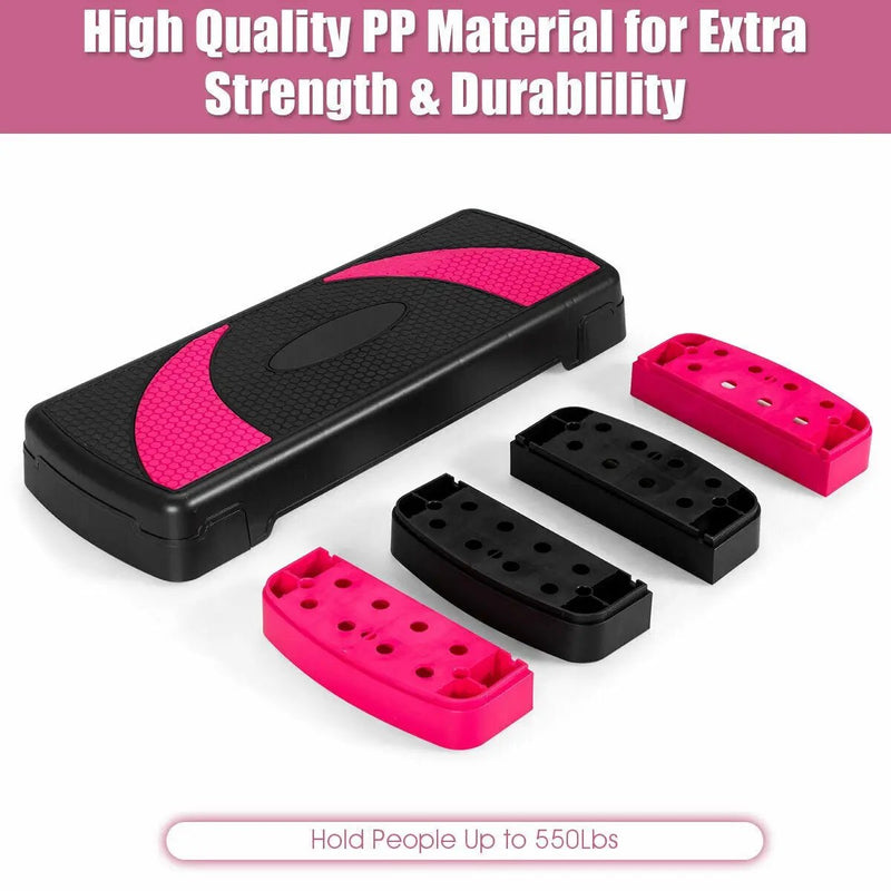 31 Inch Adjustable Exercise Aerobic Stepper with Non-Slip Pads by DirectDeals