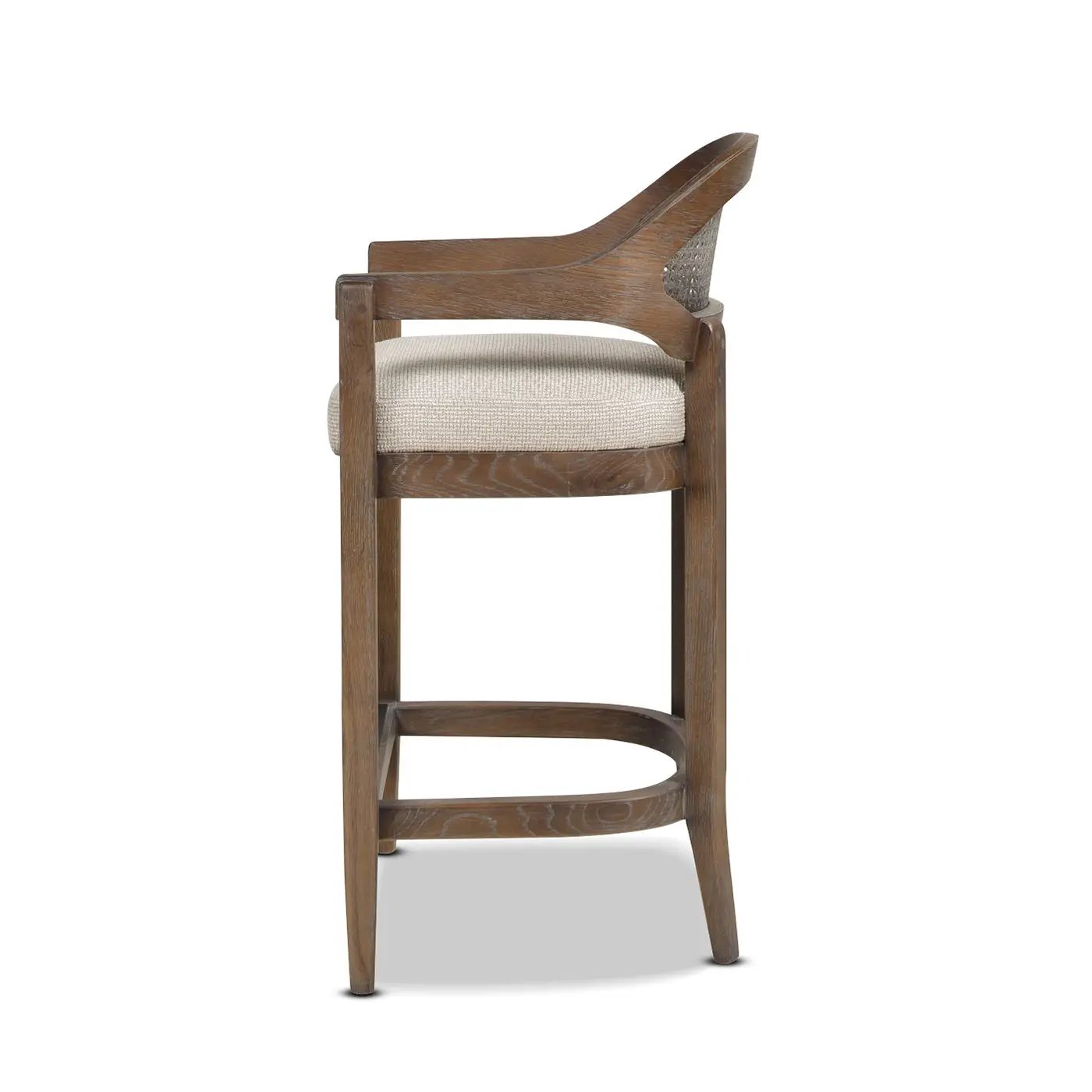 Americana - Mid-Century Modern Cane Back Counter Stool by Unique Piece Furniture