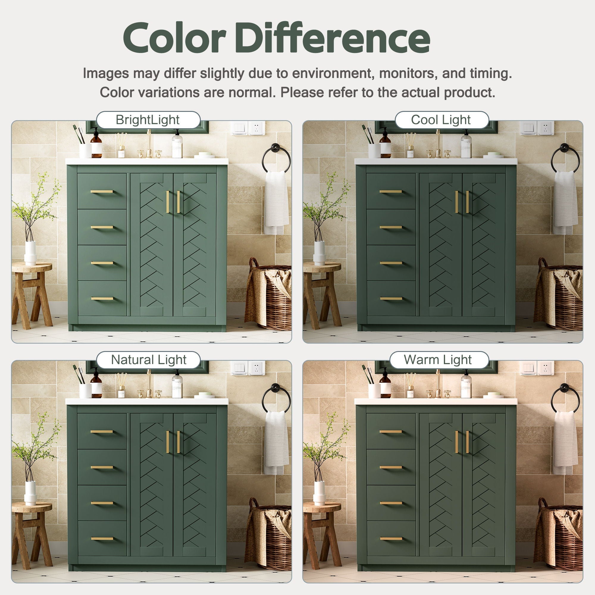 Ceramic Sink Combo, Freestanding Vanity Set With 3 Drawers & Soft Closing Doors by HouseOfZazla