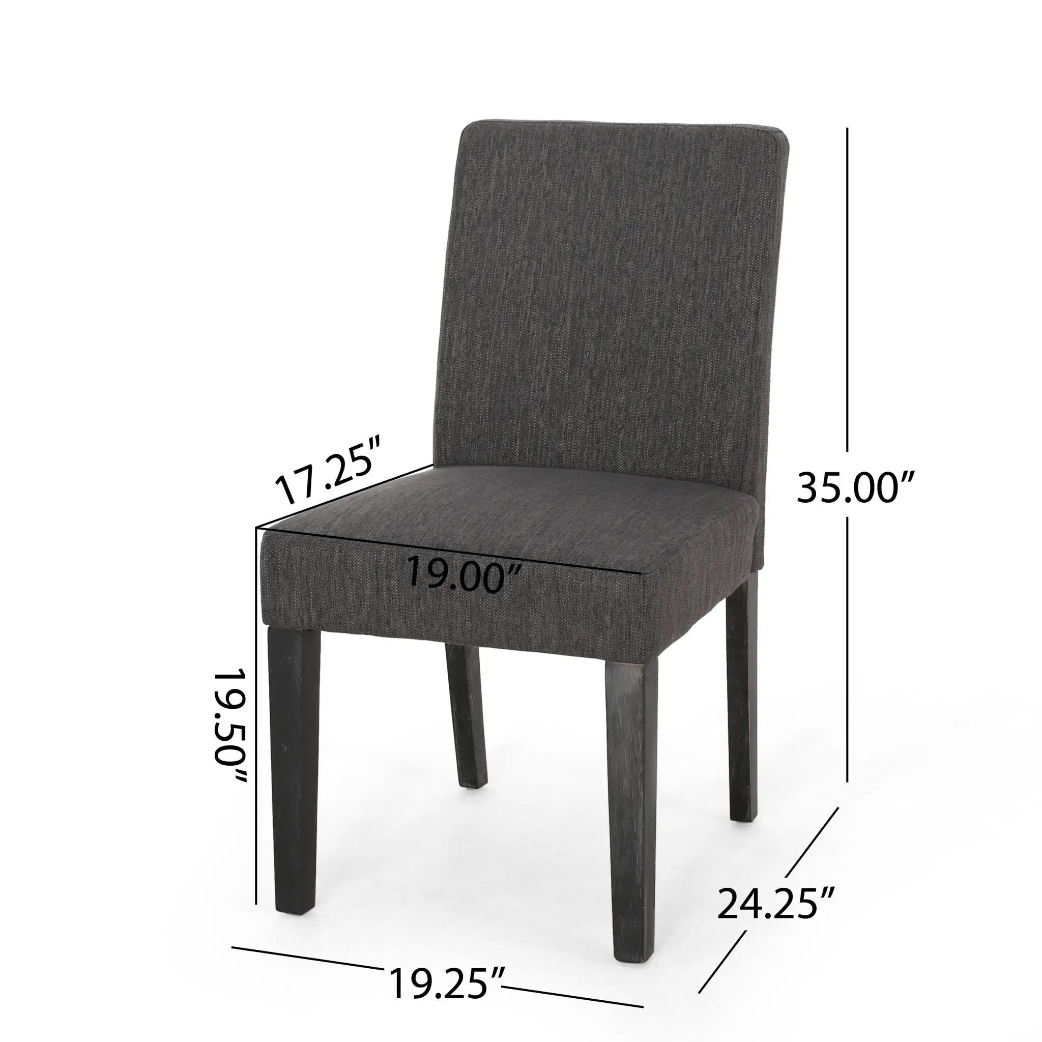 Contemporary Dining Chair with Upholstered Seating and Tapered Legs by HouseOfZazla