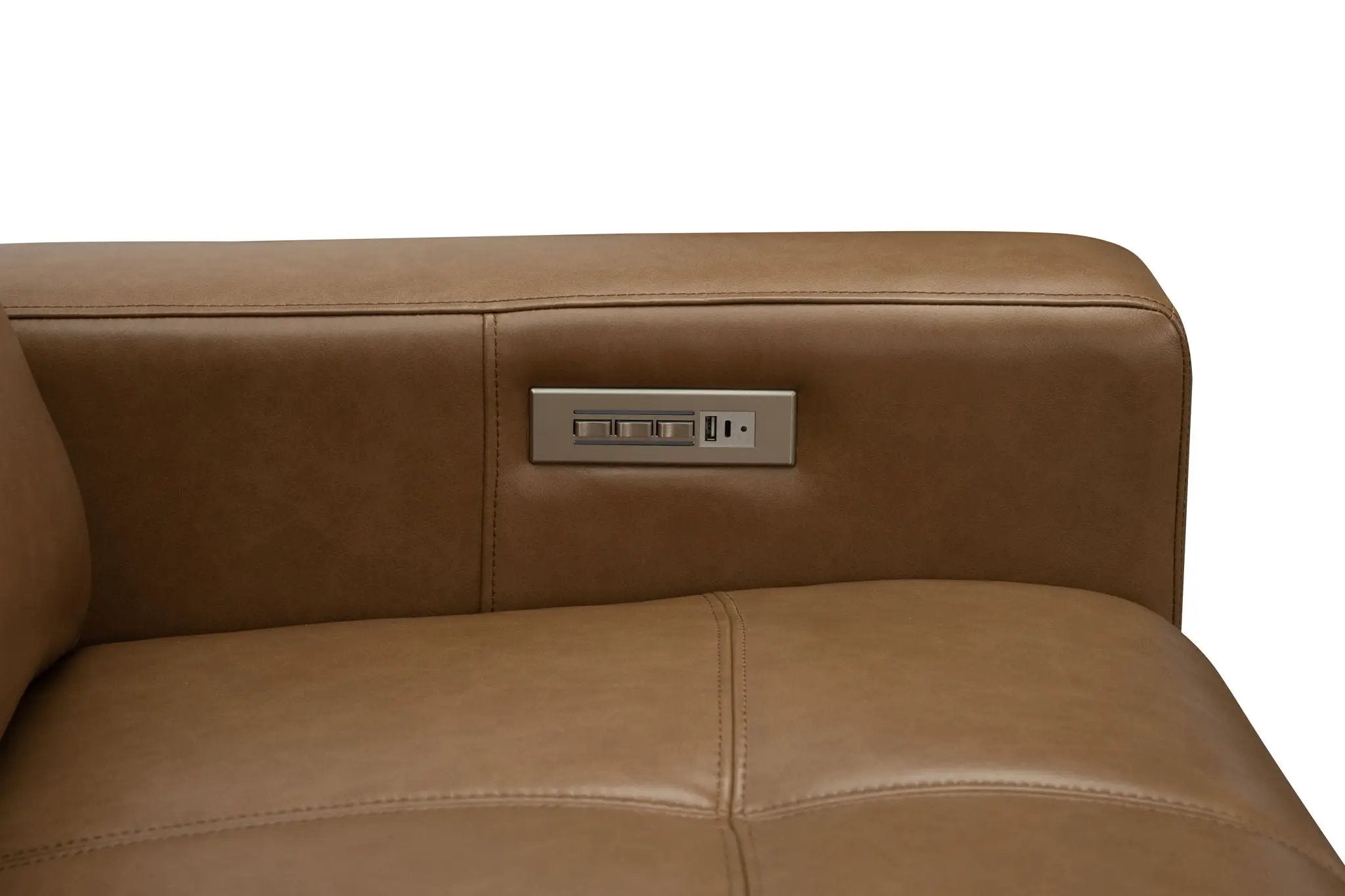 Cara - Loveseat With Power Recline, Power Headrest And Power Lumbar - Light Brown by Unique Piece Furniture